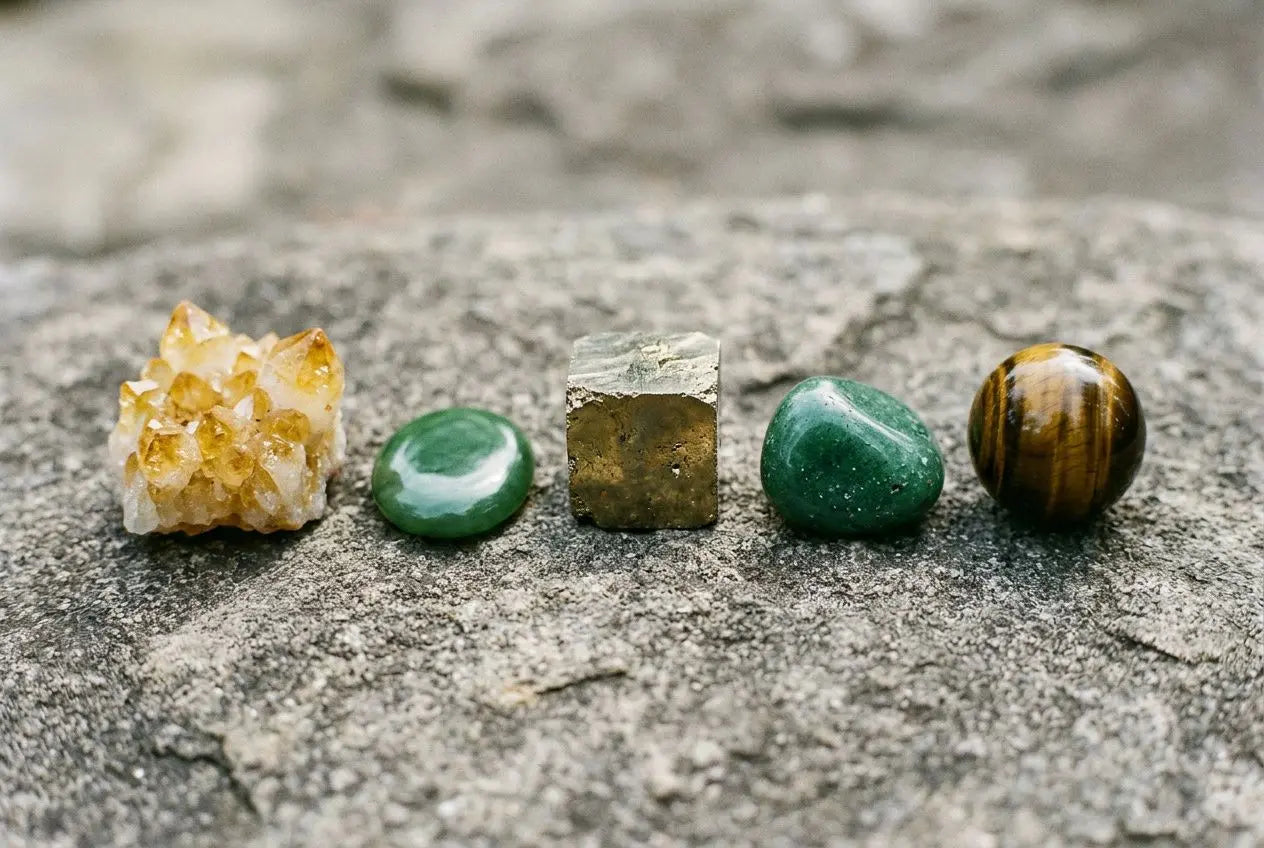 Meilleures combinaisons de pierres chance et prospérité : jade, citrine et plus
