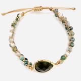 Tibetisches Armband - Hämatit und Labradorit