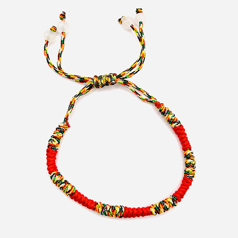 Rotes Glücksbuddha-Armband