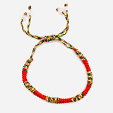 Rotes Glücksbuddha-Armband