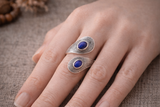 Orientalischer Schleierring – Lapislazuli & 925er Silber