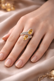 Sonnenstrahlring – Citrin & 925er Silber