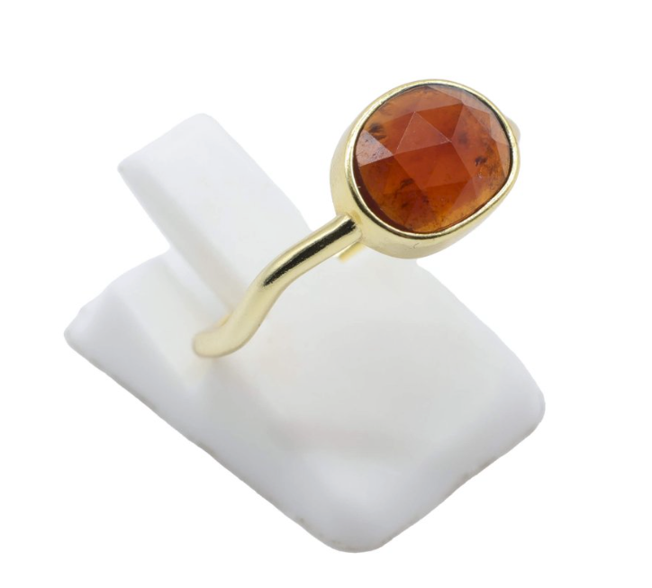Silber 925 Ring mit Granat - Tibetwelt
