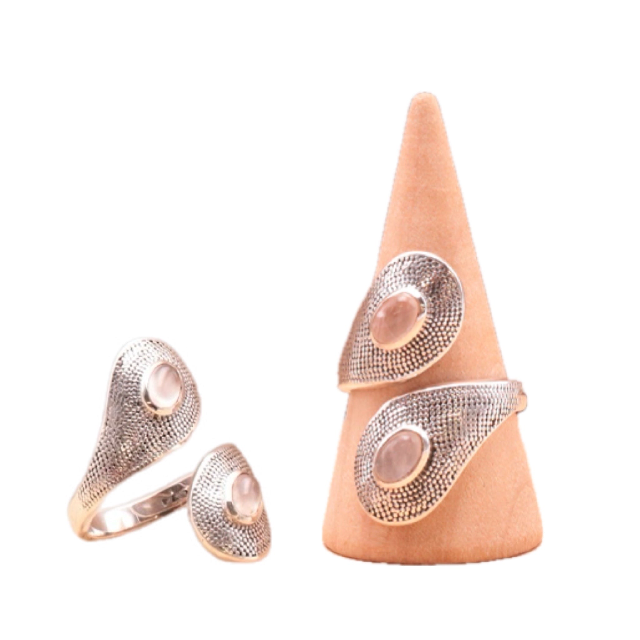 Aura-Ring – Rosenquarz & 925er Silber – Tibetwelt