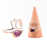 Bague Lotus Améthyste et Argent 925 – Éveil et Sérénité - univers tibet