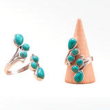 Bague Onde Céleste Turquoise et argent 925 - univers tibet