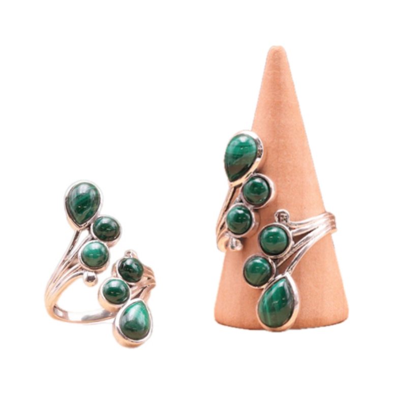 Ring Atem des Neubeginns Malachit & Silber 925 – Transformation & Heilung - Tibetwelt
