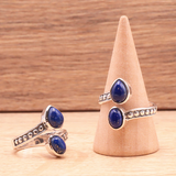 Bague “Songe Azuré” en Argent 925 et Lapis Lazuli - univers tibet