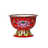 Bol de Culte Bouddhiste Lotus Sacré Rouge - Univers Tibet