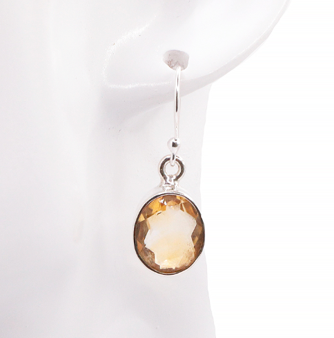 Boucles d’Oreilles Éclat Solaire en Argent 925 et Citrine AAA - univers tibet
