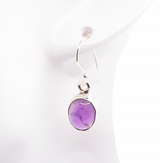 Ohrringe Amethyst-Glanz und 925er Silber - Tibetwelt