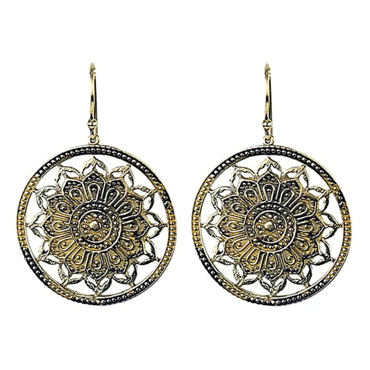 Ohrringe Mandala Lotus - Tibetwelt