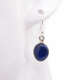 Boucles d’oreilles “Sagesse d’Azur” – Argent 925 & Lapis-lazuli AAA - univers tibet