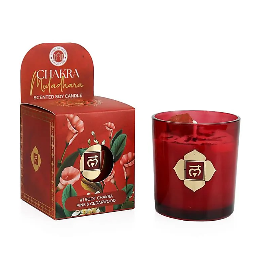 Bougie Chakra Muladhara – Pin & Bois de Cèdre – Ancrage & Stabilité  univers tibet