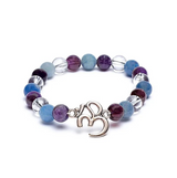 Armband aus Amethyst, Aventurin, Kristall und Bergkristall - Tibetwelt