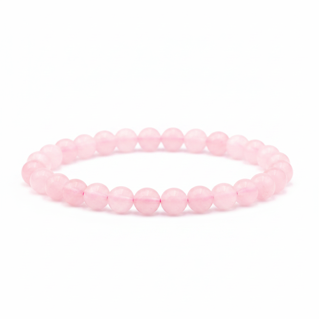 Bracelet Anahata en Quartz Rose du Brésil - univers tibet