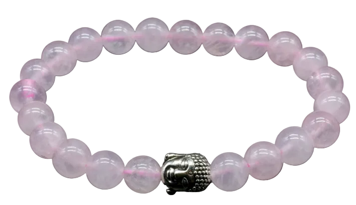 Armband Buddha Liebe aus Rosenquarz - Tibetwelt