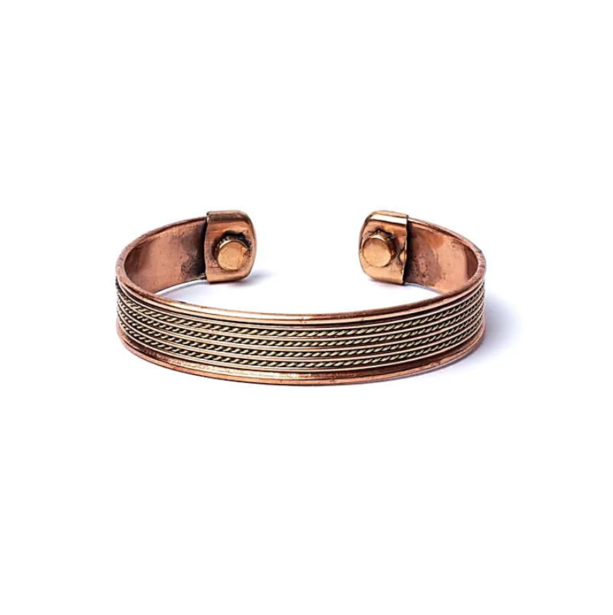 Armband aus Kupfer, 4 Magnet-Stropen - Tibetwelt
