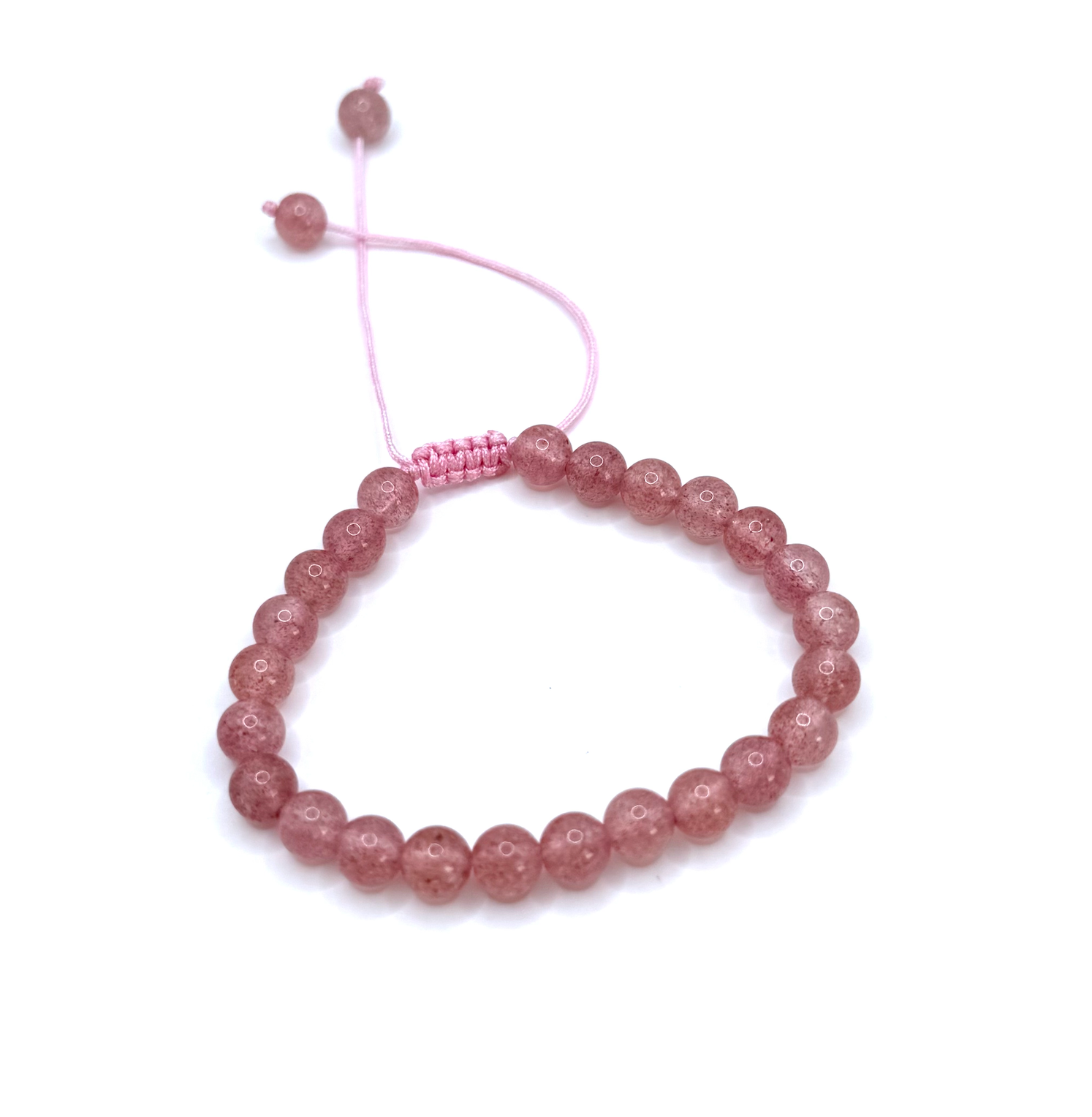 Armband Sanfte Strahlkraft – Verstellbar aus Himbeersilber – Tibetwelt