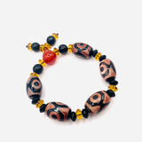 Bracelet Dzi 3 Yeux Richesse - Rose - Univers Tibet