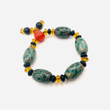 Bracelet Dzi 3 Yeux Richesse - Vert - Univers Tibet