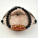 Bracelet Dzi 9 Yeux harmonie Rouge - Univers Tibet