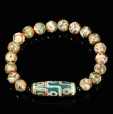 Bracelet Dzi 9 Yeux Prospérité - Univers Tibet