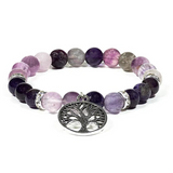 Fluorit- und Amethyst-Armband Baum des Lebens - Tibetwelt