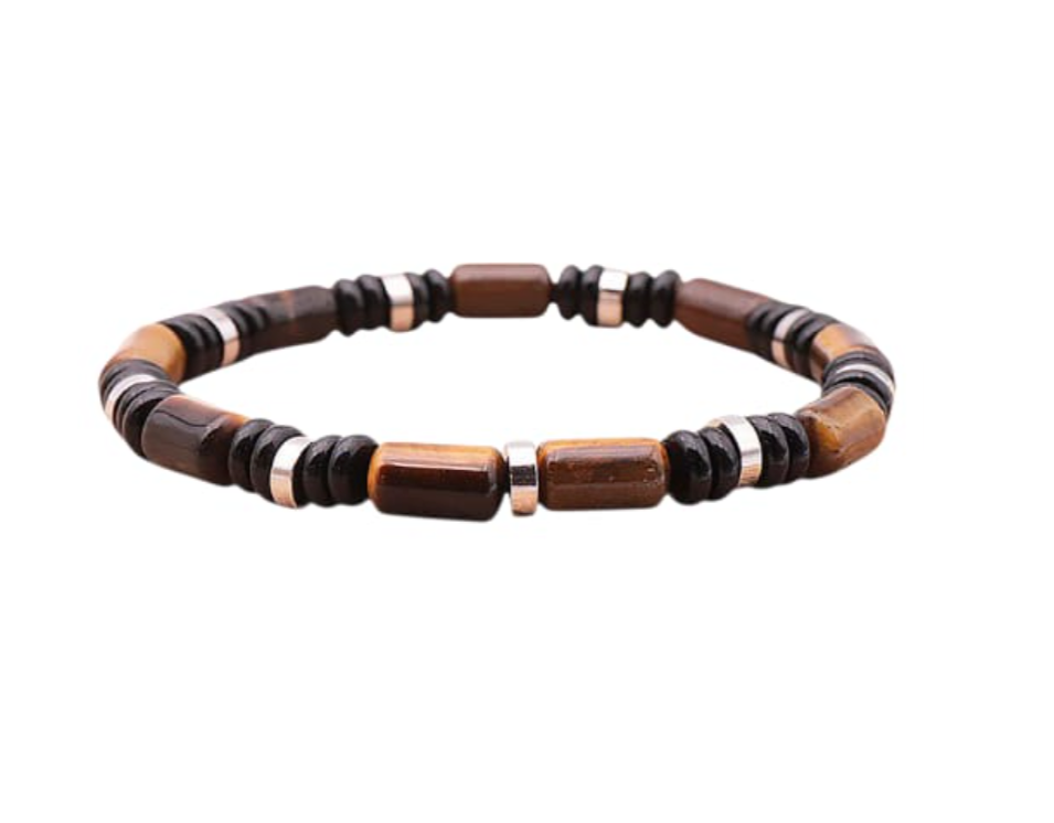 Armband Schützende Kraft – Obsidian & Tigermetall AA - Tibetwelt