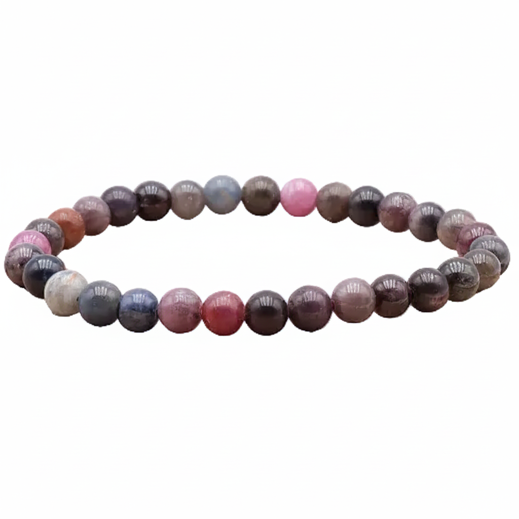 Bracelet Harmonie Céleste en Saphir Multicolore Qualité A - univers tibet