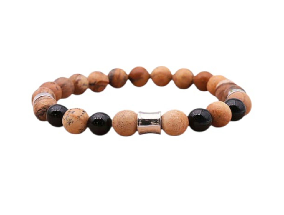 Armband Horizon – Jadewolde, Onyx & Edelstahl - Tibetwelt