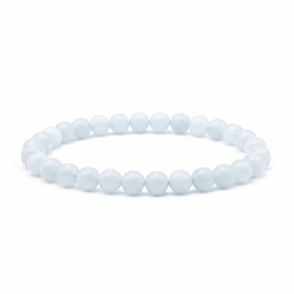 Bracelet Océane en Aigue-Marine du Brésil - univers tibet