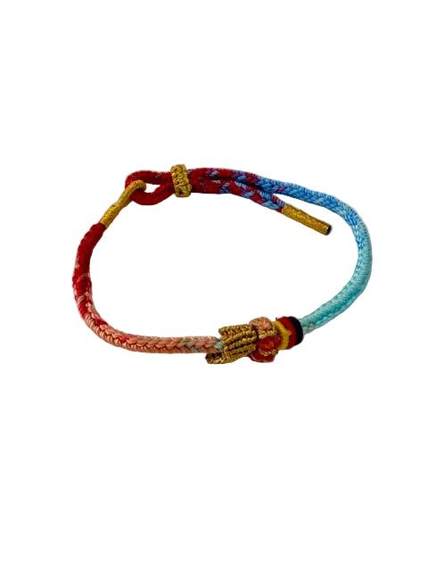 Bracelet Porte-Bonheur Tibétain – Corde Bénie Bleue - Univers Tibet