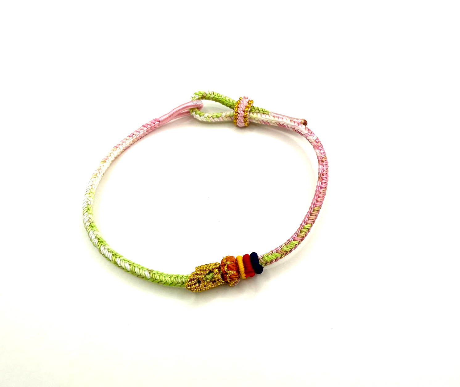 Tibetan Glücksbringer Armband – Rosaroter Segen – Tibetwelt