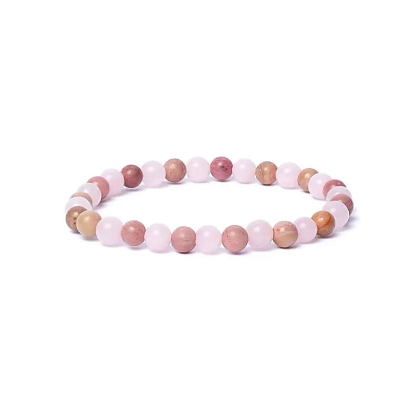 Rosequarz- und Thulith-Armband, Qualität AA - Erhöhte Zärtlichkeit - Tibetwelt