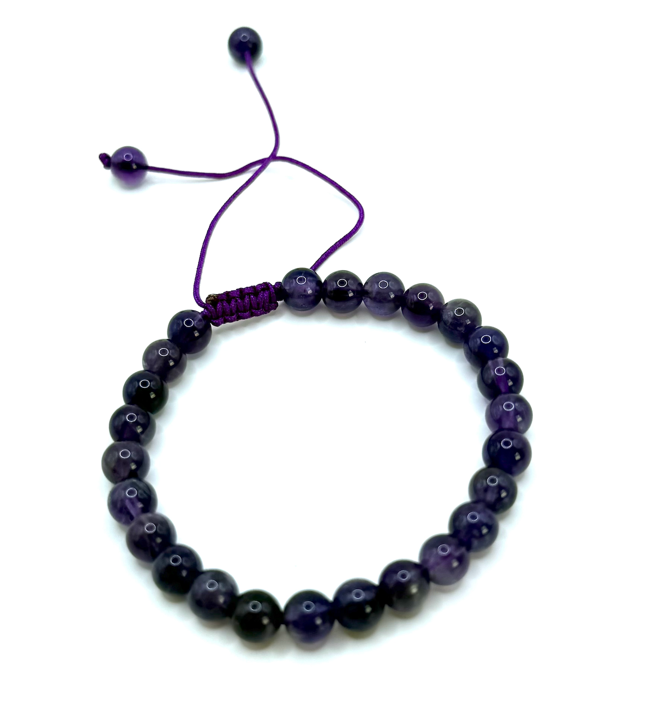 Armband für spirituelle Ruhe – Verstellbar mit Amethyst – Tibetwelt
