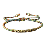 Tibetan Buddhist Woven Bracelet, Hand-Knotted, Good Luck Multi-Colored - Tibetwelt