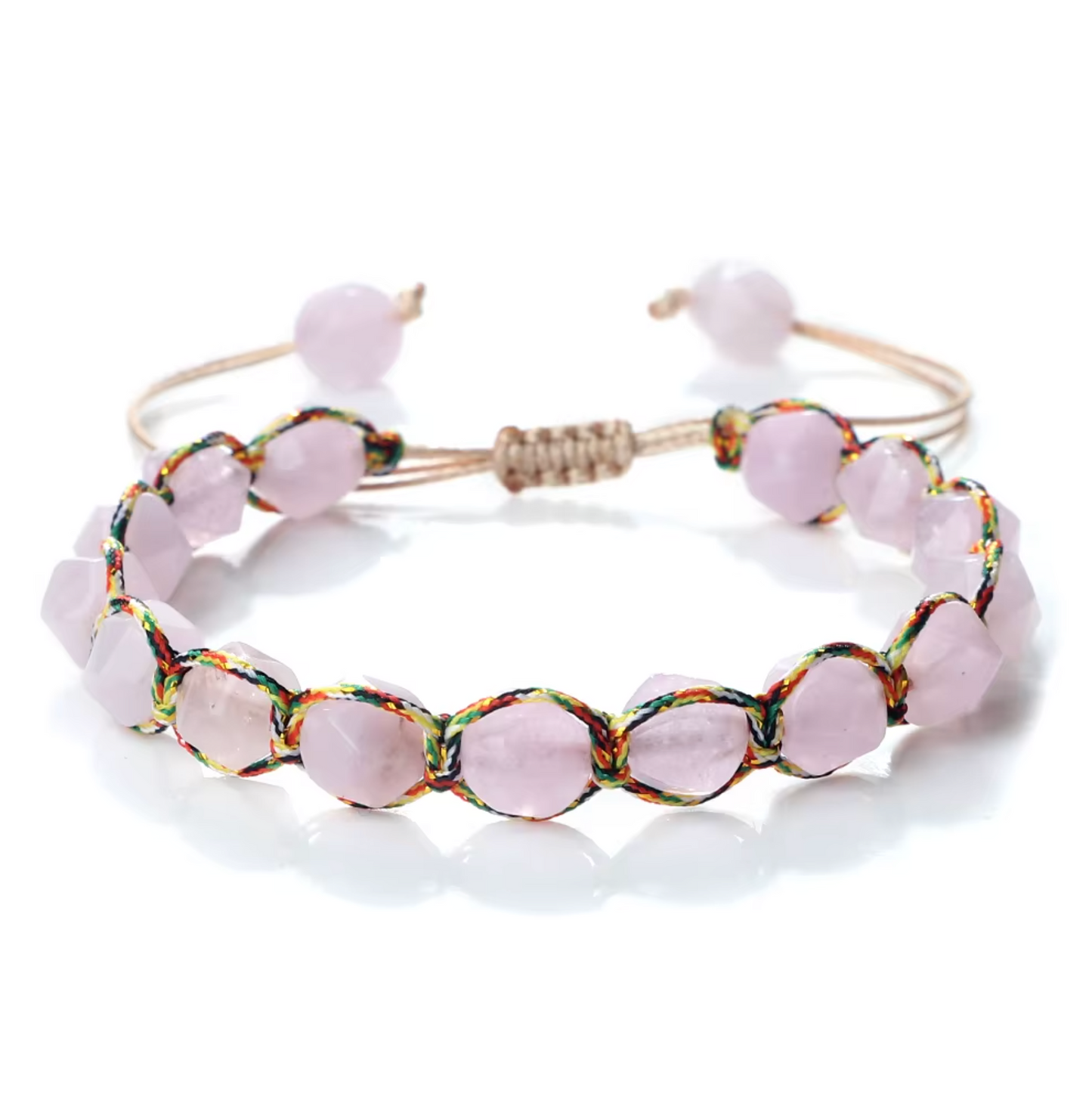 Tibetanischer Quarz-Armreif, rosa - Tibetwelt