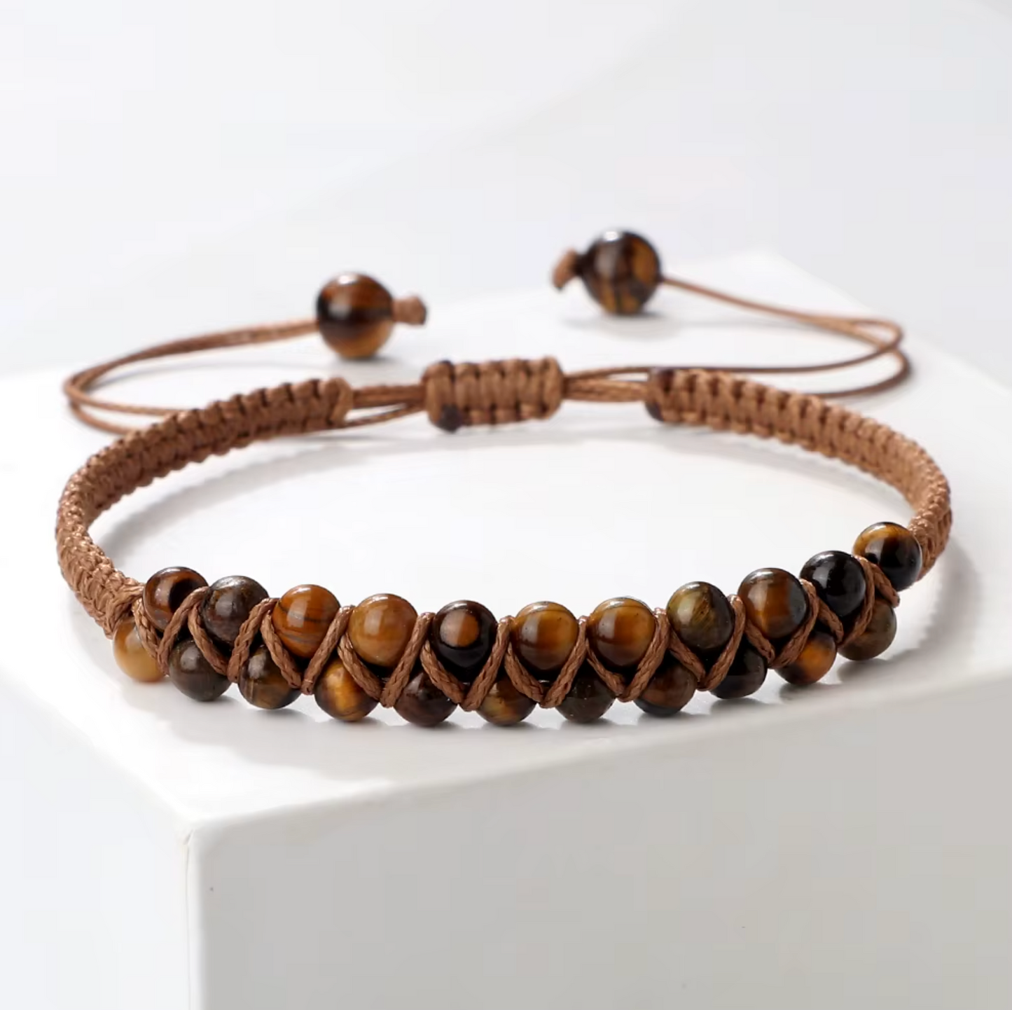 Tibetanisches Armband der Freundschaft aus Tigeraugenperlen - Tibetwelt