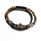 Armband mit drei Tigeraugen – Lebensbaum – Schutz und innere Stärke - Tibetwelt