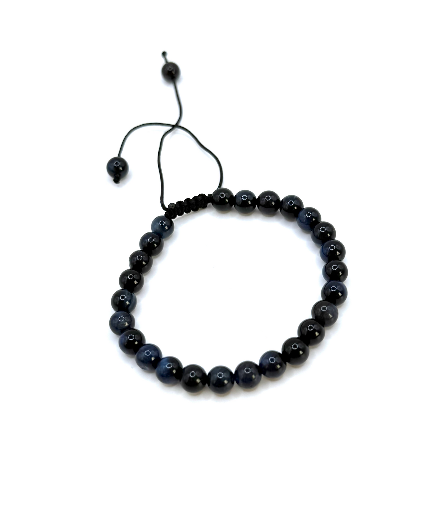 Armband Vision Profonde – Verstellbar mit blauer-schwarzem Tigerauge - Tibetwelt