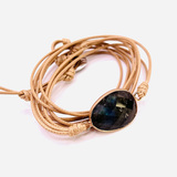 Armband Wrap - Labradorit - Natürliche Farbe - Tibetwelt
