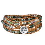 Armband Wrap Anantaya – Indische Agate & Lebensbaum - Tibetwelt