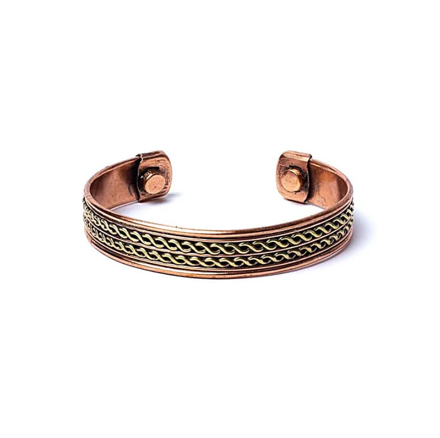 Armband aus Kupfer mit Magnet und Lebensbaum-Symbol von Tibetwelt