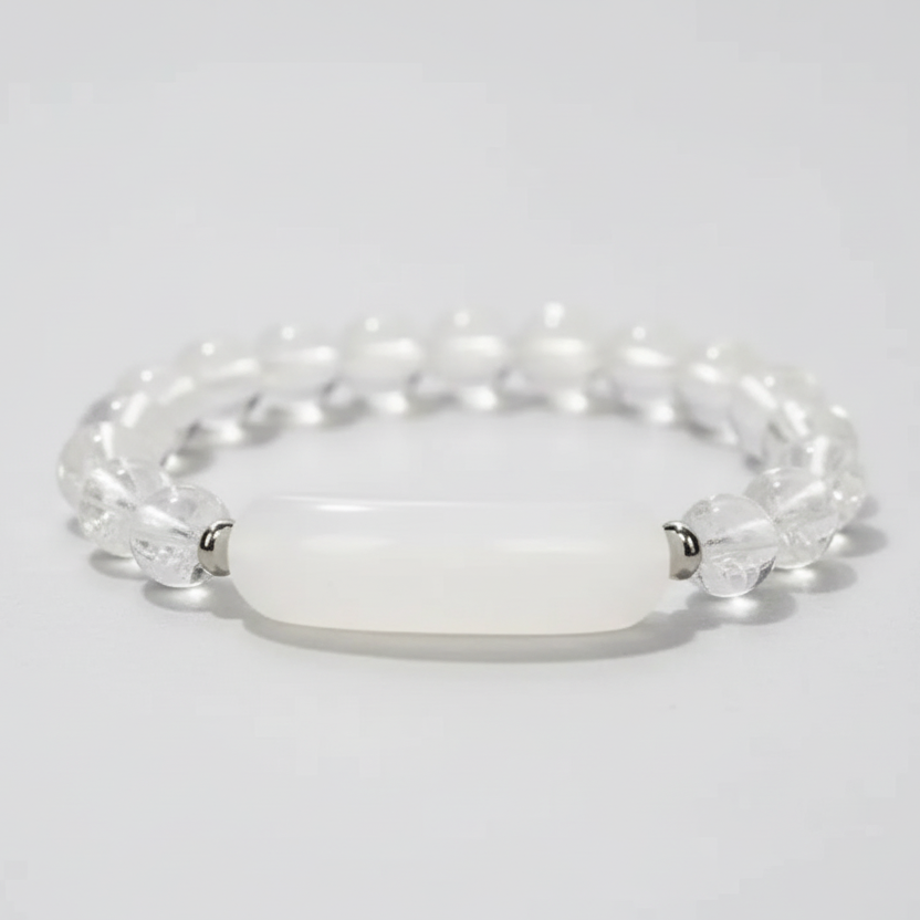 Tibetanisches Heilarmband aus Rosenquarz - Tibetwelt