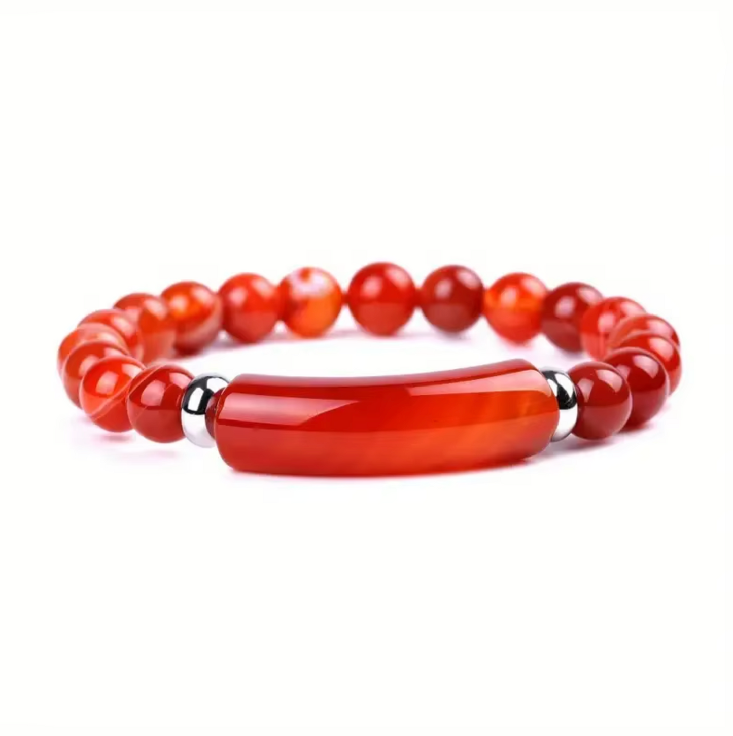 Tibetischer Heilarmband aus Rotem Onyx – Stärke, Vitalität und Erdung - Tibetwelt