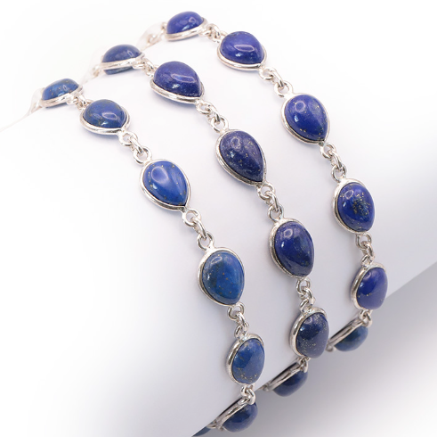 Armband Himmel der Alten aus 925er Silber und Lapislazuli - Tibetwelt