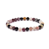 Bracelet Élastique en Tourmaline Naturelle Mixte - univers tibet