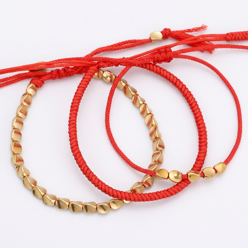 Bracelets de la Chance - Set de 3 Rouge - univers tibet