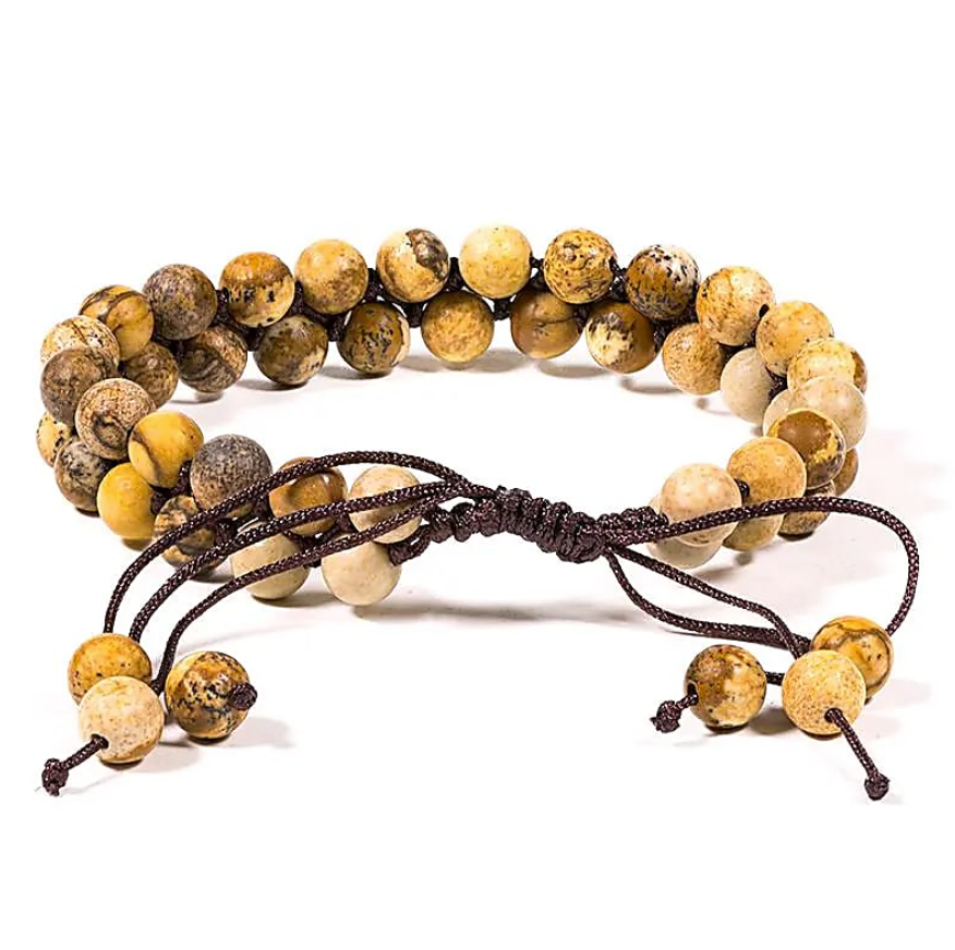 Armband, Jaspis - Tibetische Landschaft